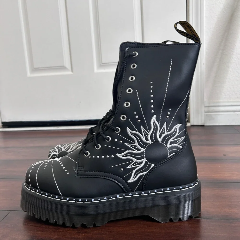 NIB Dr. Martens Jadon Hi Solar Flare Reclaimed Leather Platform Boots Men's 12